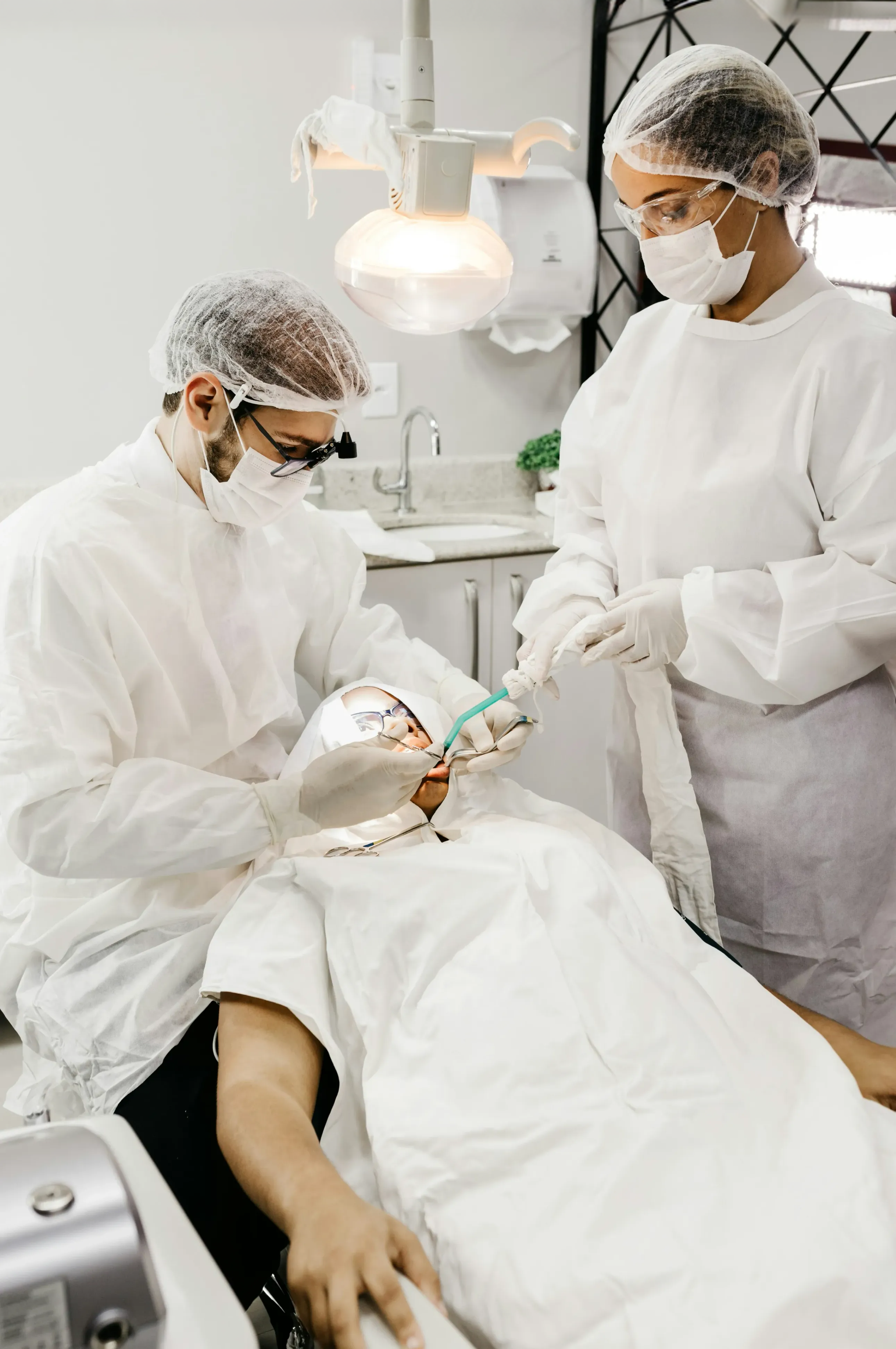 Dental team providing care